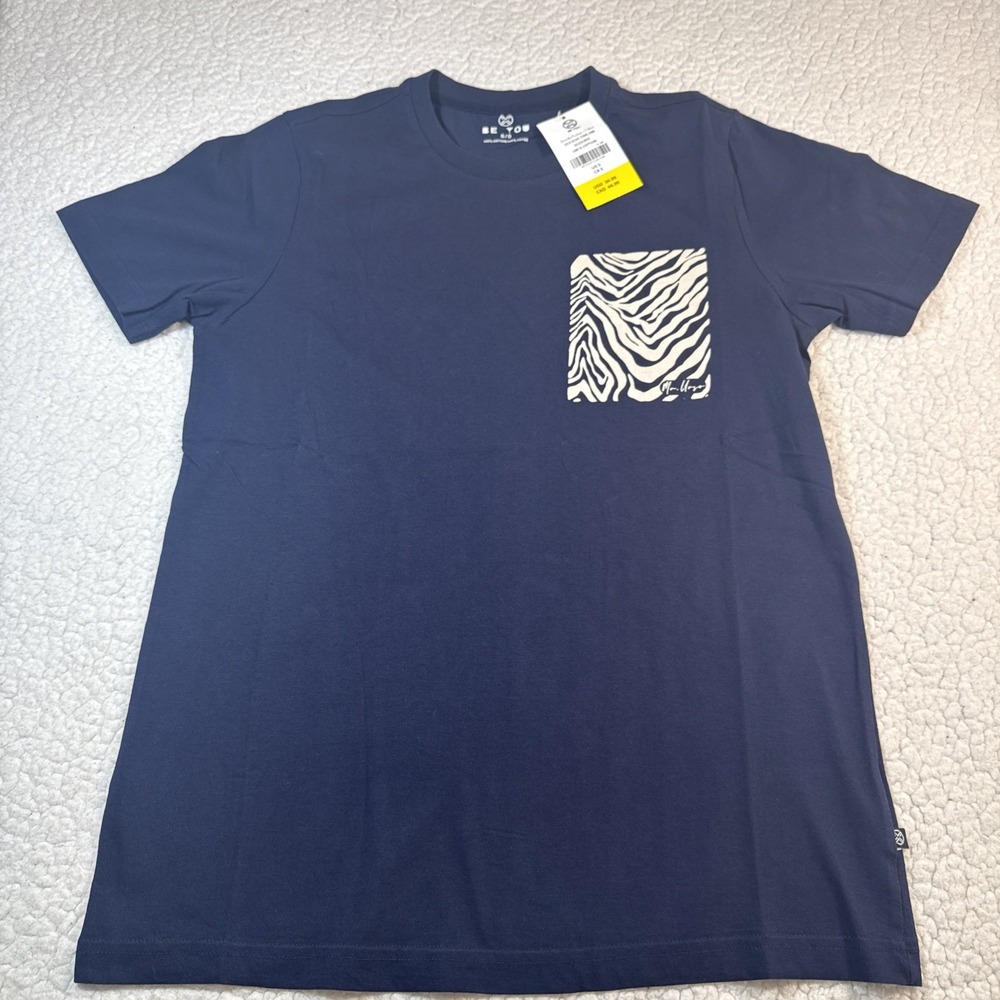 Be You Premium Basics Unisex Size S Blue Short Sleeve T-Shirt NWT MSRP $34.99